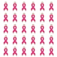 thumbnail image 1 of Alloy Enamel Pendants Cadmium Free & Lead Free Awareness Ribbon Shape Light Gold Plated Deep Pink 20x10x2mm Hole: 2mm, 1 of 2