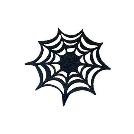 

NUOLUX Halloween Coasters Spider Web Felt Placemat Decorative Insulation Mat Table Placemats Party Supplies