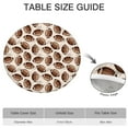 thumbnail image 6 of Brown Footballs on Beige Pattern Round Fitted Tablecloth with Elastic Edge,Dining Table Cover Waterproof,Outdoor Round Tablecloth for Camping,Dining,Indoor and Outdoor, 6 of 7