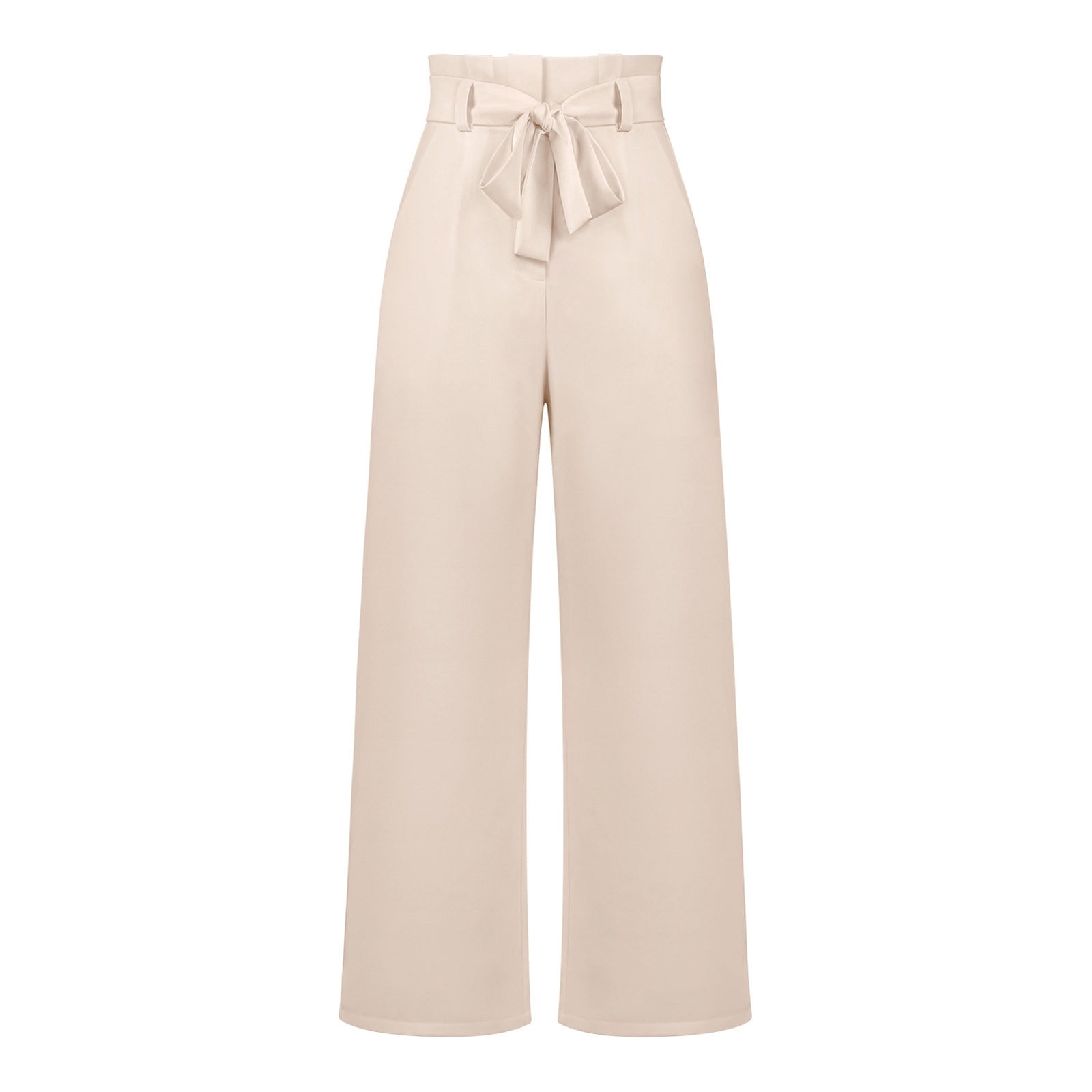 XFLWAM Wide Leg Pants for Women High Waist Dressy Bow Tie XFLWAM Wide Leg Pants for Women High Waist Dressy Bow Tie