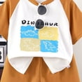 thumbnail image 4 of Akiihool Short Sets Toddler Boy 2 Piece Outfits Vacation Toddler Baby Boy Clothes Short Sleeve Top Shorts Cute Summer Outfit Set (Yellow,4-5 Years), 4 of 4