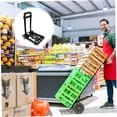 thumbnail image 4 of HORIALENCE 1Pc Portable Black Folding Cart Sturdy Iron Pole Small Versatile Outdoor Handcart, 4 of 8