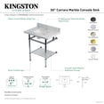 thumbnail image 4 of Kingston Brass Kvpb30mbsqb-T-Set Templeton 30" Rectangular Brass, Marble Console Bathroom, 4 of 6