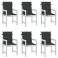thumbnail image 4 of vidaXL Lowback Chair Cushion Set of 6 Black Oxford fabric (100% polyester), 4 of 8