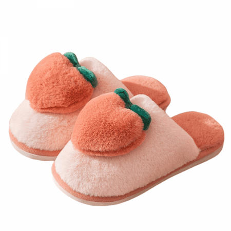 

JUSTUP Women s Plush Marshmallow Slide on House Slipper Clog with Memory Foam（7-7.5）