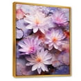 thumbnail image 2 of Designart "Mauve Glass Blooms: Lotus Elegance" France Floater Framed Wall Art Living Room, 2 of 5