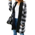 thumbnail image 2 of Vedolay Long Cardigans for Women Knit Long Cardigan Coat Open Front Button Coat Outerwear 2023 Black,3XL, 2 of 5