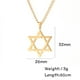 thumbnail image 1 of Aoxiang Collar de acero inoxidable de David de estrella para hombres y mujeres, cadena de serpiente, colgante de estrella judía de Israel, joyería de fe étnica, venta al por mayor, 1 of 2