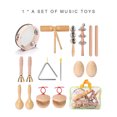 thumbnail image 2 of Juego de instrumentos de percusión de mano para niños, juego de juguetes de percusión de madera para niños, 10 Uds., 2 of 6