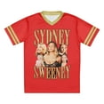 thumbnail image 5 of Sydney Sweeney Vintage Collage Merch V-Neck Loose T-Shirt Short-Sleeved Fashion Y2K 2025 Casual Unisex Summer Football Sport Tee, 5 of 7