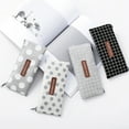 thumbnail image 3 of Plaid Dot Pattern Zipper Pen Bag Holder Pencil Case Stationery Storage Pouch Gray Canvas, 3 of 8