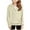 Beige, variant on Nskgu Girls Half Ziper Collar Cropped Hoodies Long Sleeve Zip Up Lightweight Pullover Sweatshirts Preppy Clothes for Girls