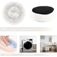 thumbnail image 5 of Cama redonda con forma de donut para perros y gatos: mullida y suave, ideal para acurrucarse, acurrucarse y relajarse (50 cm, blanca), 5 of 5