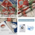 thumbnail image 4 of Blue Snowman Christmas Blackout Curtains for Bedroom/Living Room, Thermal Insulated Kitchen Curtains, Farmhouse Tree Xmas Grommet Darkening Window Treatment Drapes 52"x63"x2, 4 of 8
