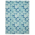 thumbnail image 1 of Outdoor Washable Lakeland Blue & Ivory 5' x 7' Area Rug, 1 of 9