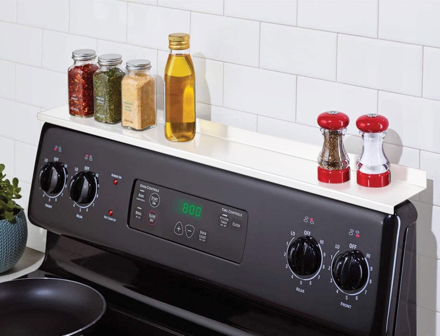 StoveShelf Shelf for Kitchen Stove Zero Installation White