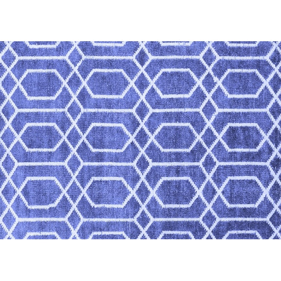 Ahgly Company Indoor Rectangle Abstract Blue Contemporary Area Rugs, 4' x 6'