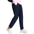 thumbnail image 2 of Pantalones de Senderismo para Mujer, de Secado Rápido, Ligeros, con Cintura Elástica Impermeable, para Todas las Estaciones Azul Marino M, 2 of 6
