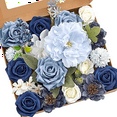 thumbnail image 3 of 4X Dusty Blue Flowers Combo for DIY Wedding Bridal Bouquets Centerpieces Home Decorations, 3 of 4