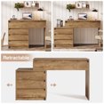 thumbnail image 5 of Tribesigns 63" Vanity Desk with 5 Drawers for Bedroom, Makeup Table with Removable 3-Drawer Chest Cabinet & Storage, Modern Large Dressing Table for Women Girl, Make up Desk for Bedroom, 5 of 8