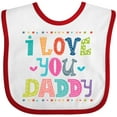thumbnail image 3 of Inktastic Fathers Day I Love You Daddy Boys or Girls Baby Bib, 3 of 4
