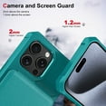thumbnail image 5 of TECH CIRCLE for Apple iPhone 16 Pro Case 6.3" 2024, Plastic/PU Leather Phone Case with Magnetic Button Closure Credit Card Holder Slots, Wallet/Kickstand Function, Lightweight Protective Cover, Green, 5 of 8