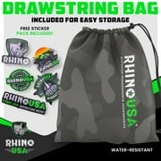 Rhino USA 1.6 x 8 Heavy Duty Ratchet Tie-Down Set with S Hooks - 5,208lb Break Strength (Blue 4pc)