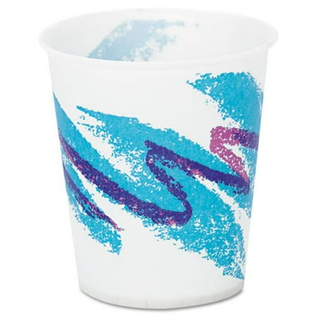 Waxed Cold Paper Cup - Solo Cup Company R53J Jazz Waxed Paper Cold Cups, Tide Design - 5 oz.