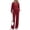 Burgundy, variant on PRETTYGARDEN Women's Lounge Sets 2 Piece Outfits Half Zip Pullover Sweatshirts,Wide Leg Pants Matching Tracksuit Sets
