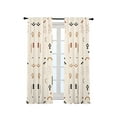 thumbnail image 3 of 3S Brother's Home Décor Curtains BOHO Design Set of 2 Panels Velvet Look Hanging Back Tap and Rod Pocket Décor Nursery Room Bedroom Kitchen Window - Made in Turkey 33Ecru (52"Wx108"L), 3 of 6