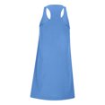 thumbnail image 6 of Women's Casual Summer Square Neck Sleeveless Tank Mini Dress Loose Racerback Sundress Athletic Beach Short Dress, 6 of 6