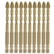 thumbnail image 1 of Brocas de carburo de punta de lanza cruzada, 10 Uds., con vástago hexagonal de 1/4 pulgadas para vidrio de mármol cerámico, 1 of 8