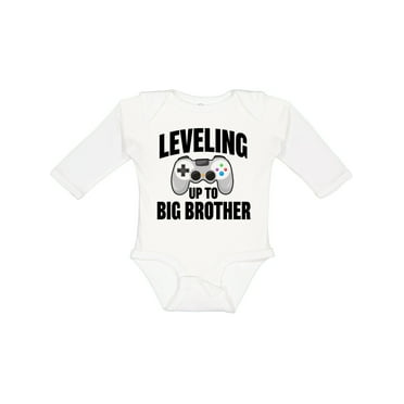 Inktastic Leveling Up to Big Brother Boys Long Sleeve Baby Bodysuit