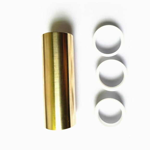 JIAHAOO Guitar Slide for Acoustic & Electric Guitars Brass Construction, Adjustable Ring Size Options