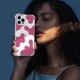 thumbnail image 7 of Compatible with iPhone 12 Pro Max Phone Case for Women, Transparent Shell Four Corner Protection Edge with Cute Cow Print Design, Lens Edge Raised Protection for iPhone 12 Pro Max 6.7"-Pink, 7 of 7