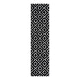 thumbnail image 2 of Unique Loom Trellis Shag Collection Area Rug - Ruth (2' 7" x 10' Runner Black and White/Ivory), 2 of 10