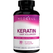 NeoCell Keratin Hair Treatment, Collagen and Amla Extract, Vitamin C, Improves Hair Strength & Shine, 60 Capsules
