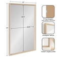 thumbnail image 2 of Kate and Laurel Quato Transitional Rectangle Wall Mirror, 24 x 36, Natural, Framed Rectangular Bathroom Vanity Mirror with Embossed Woodgrain Texture, 2 of 7