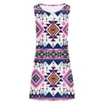 thumbnail image 4 of SMihono Robe d'Été Grande Taille pour Femmes 2023 Mode Aguichant Vintage à Col Rond Sans Manches Imprimée Robes Rondes, 4 of 5