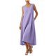 thumbnail image 1 of Vestido Corto para Mujeres Moda de Verano Sólido Cuello en V sin Mangas Bolsillo Plisado Vestido Casual Diario, 1 of 6