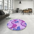 thumbnail image 4 of Ahgly Company Machine Washable Indoor Rectangle Transitional Mauve Purple Area Rugs, 2' x 4', 4 of 7