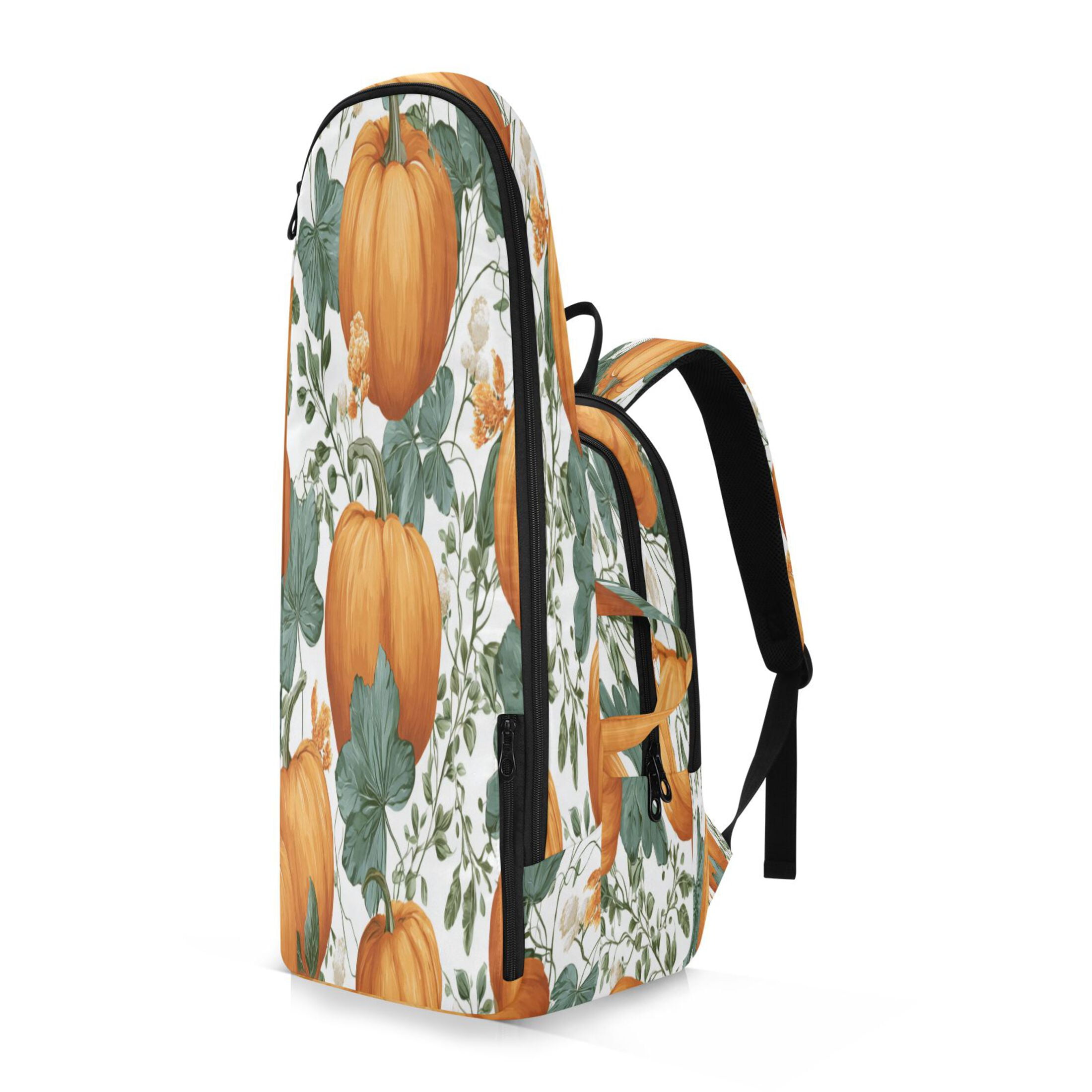 2 Racquet Holder Tennis Backpack Tennis Racket Covers Gym Bags Pumpkins and Leaves