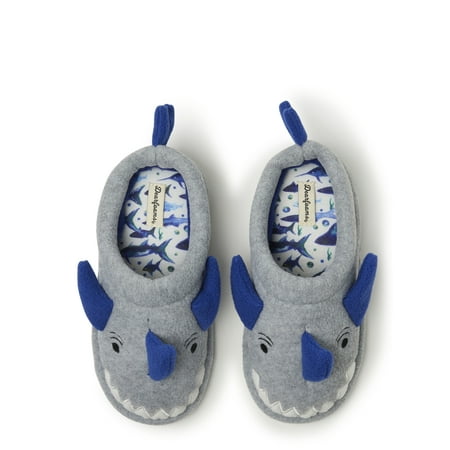 Dearfoams Kids Peyton Animal Slip On Clog Slippers - Light Heather Grey Size 9-10
