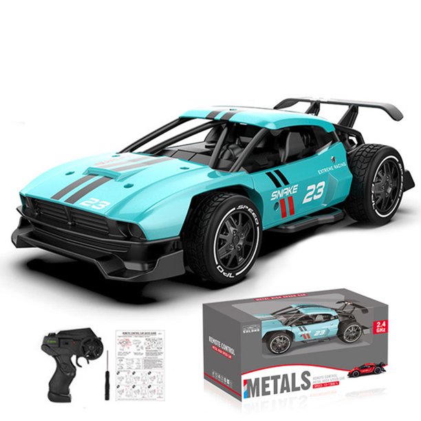 Coche De Carreras Rc A Escala 1/24, Juguetes De 2,4G, 4 Canales, 2 Ruedas Motrices, Coche De Deriva Eléctrico, Vehículo De Control Remoto, Juguete Para Regalo De Navidad Y Halloween Muyoka Hogar