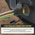 thumbnail image 4 of 4-Way Flat Trailer Wiring Tester 4 Pin Male and Female Trailer Tester with Bright Indicators, Double End Design 4 Pin Trailer Light Tester for Turn Signal Tail Lights Trouble Shooter, 4 of 6