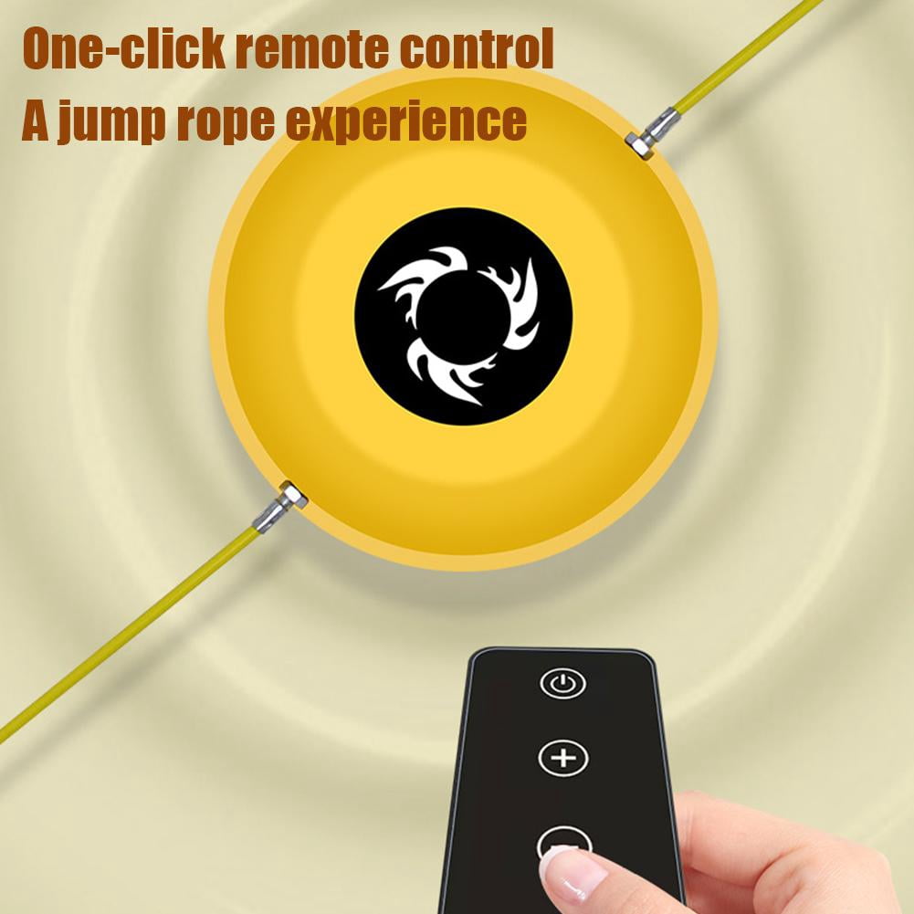 Jump Rope Machine with Remote, Smart Jump Rope Machine, Automatic Floor Jump Rope, Jump Entertaining Interaction Rope Skipping Machine for Family & Home - Pink