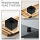 thumbnail image 3 of KAKOWELY 3Ud Accesorio Con Mic Flag Negro En Forma De Cubo Para Entrevistas Y De Micrófono, 3 of 8