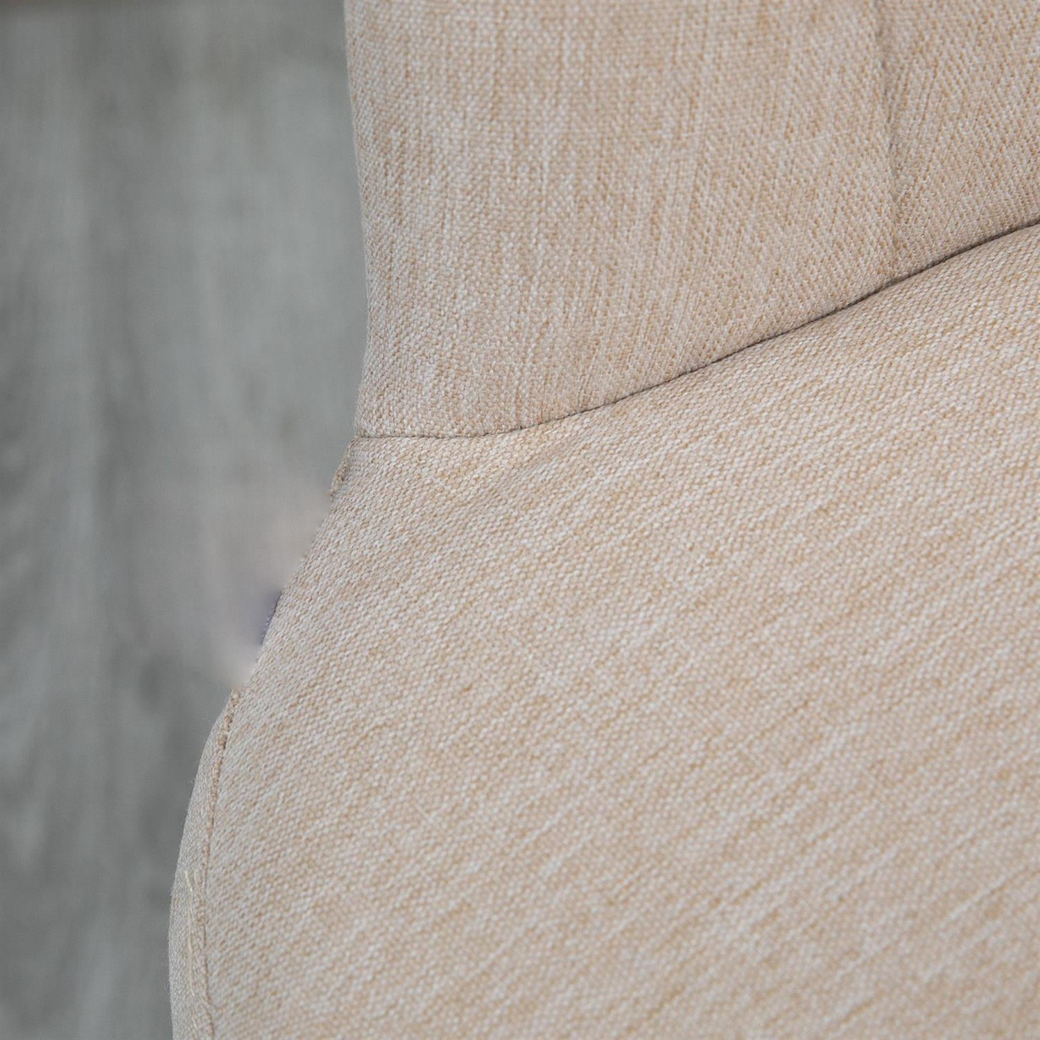 Demi Bonn Upholstered Adjustable Barstool Set of 2 with Swivel Seat, Linen Fabric, Steel Frame, Footrest Function for Home Use, Ergonomic Design, Beige