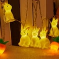 thumbnail image 5 of MOQLOM Easter Bunny Carrot String Lights, 9.8Ft 30 LED String Lights USB Operated, Easter Decor Spring Rabbit Fairy Lights for Home Easter Basket Eggs Party, 5 of 6