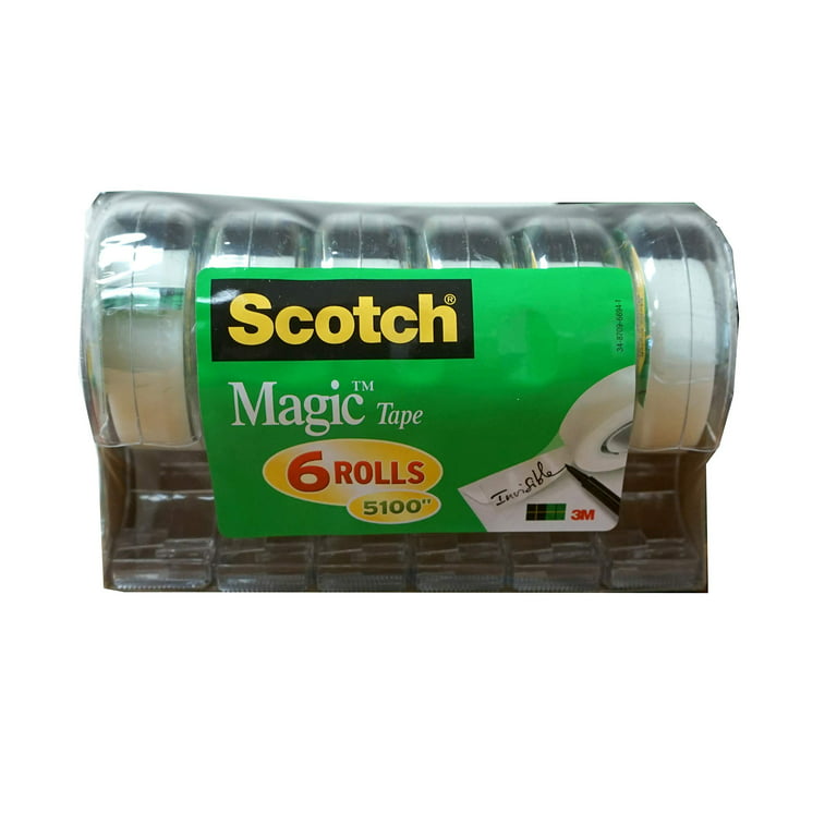 Scotch Magic Tape, Invisible, 4 Tape Rolls With Dispensers 